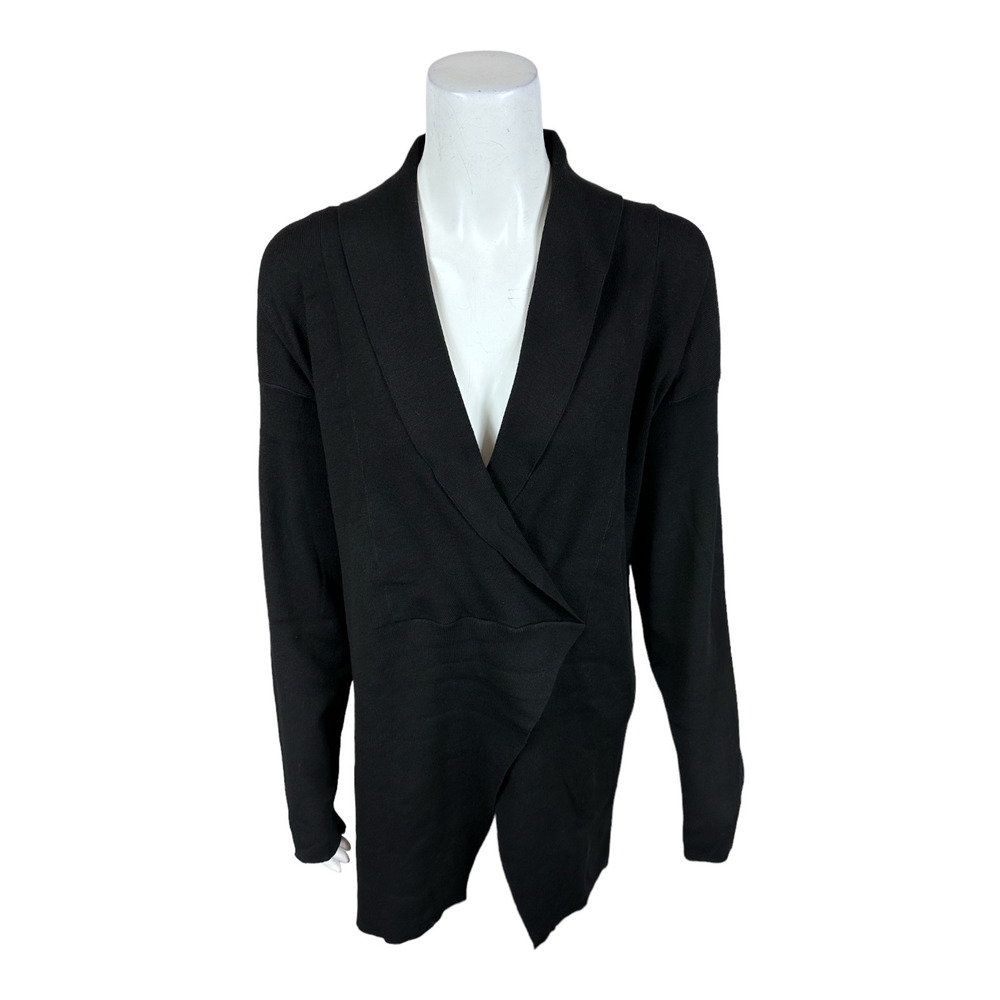 Modern Soul Comfort Yarn Shawl Collar Sweater Knit Pullover Top Black 1X Size